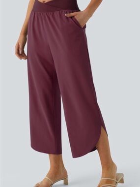 HALARA Burgundy Breezeful Slip pants